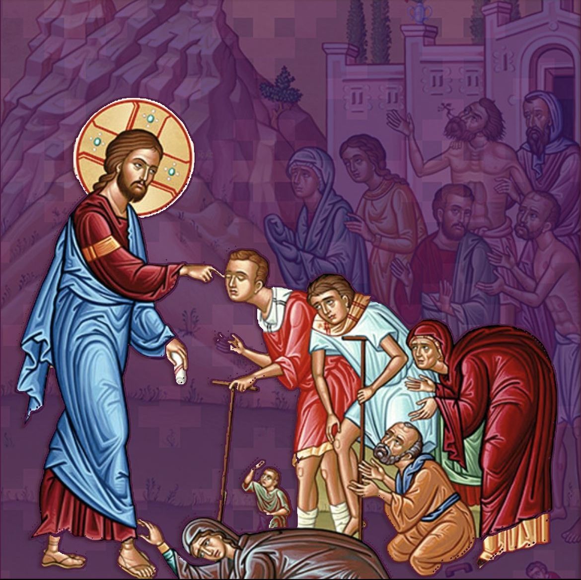 Ісус зцілює людей. Фото: взято з інтернет-ресурсу "Pinterest".