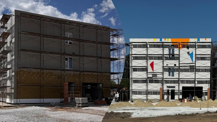 Будівництво католицької школи у Запоріжжі.