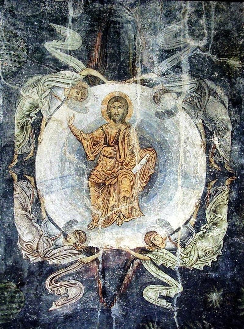 Христос у славі, фреска з храму Святої Софії в Охриді (Македонія), 1043 рік