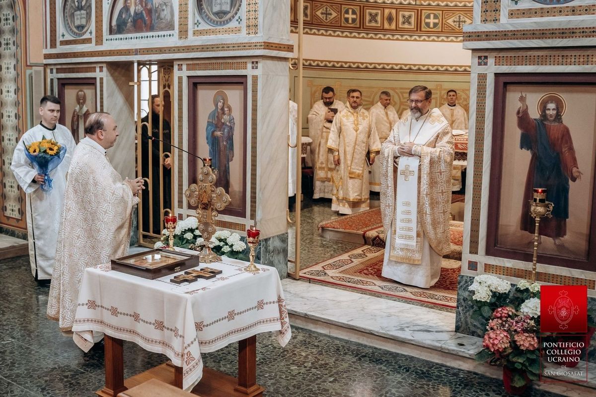 Блаженніший Святослав у свій день народження молився з Постійним Синодом та студентами колегії у Римі