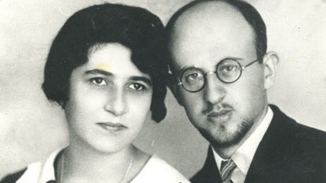 Рабин Кальман Хамейдес із дружиною Гертрудою. Їхніх двох синів Леона і Цві Барнеа під час Голокосту врятують брати Шептицькі