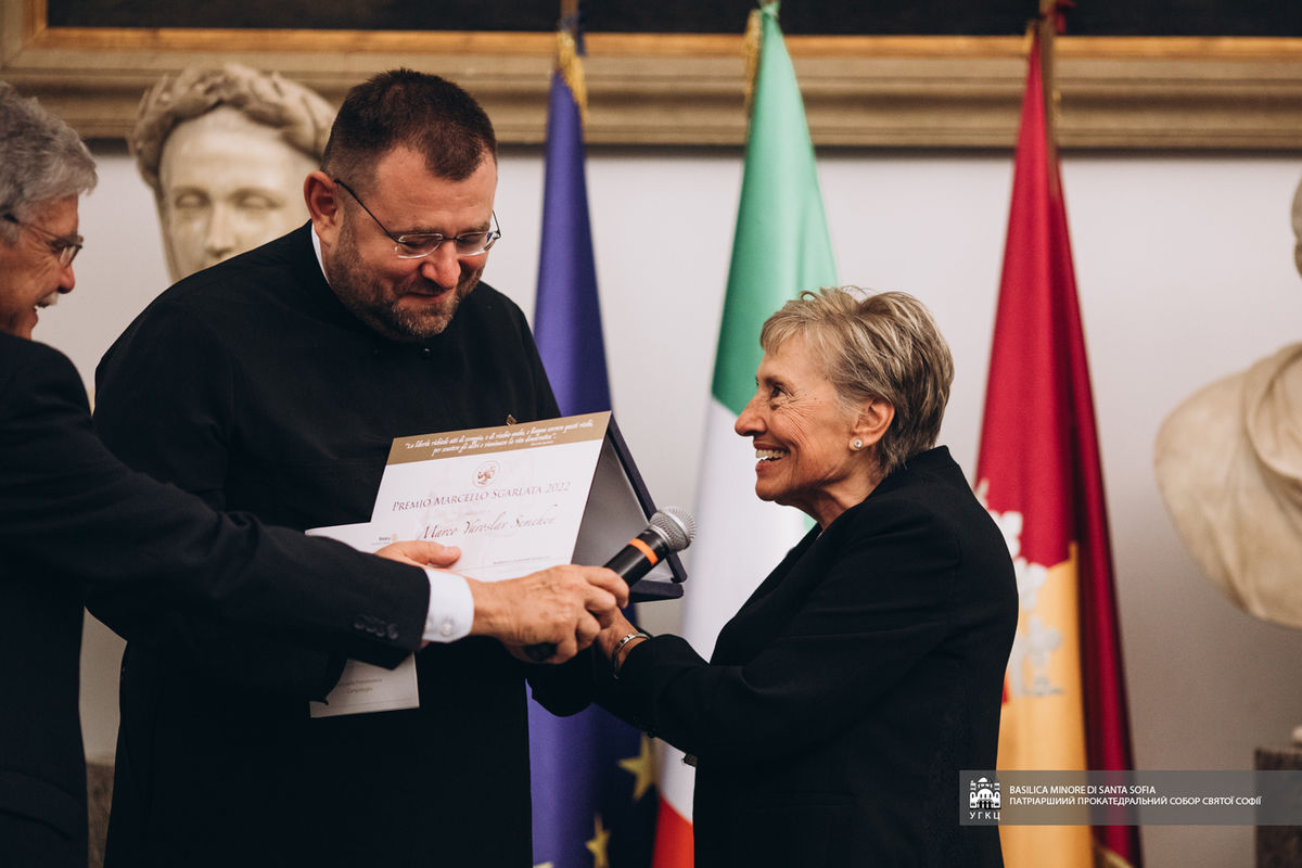 Президент релігійного товариства «Свята Софія» став лауреатом премії імені Марчелло Сгарлата, яку присуджують в Римі «за мужнє виконання соціальних та громадянських обов’язків» 