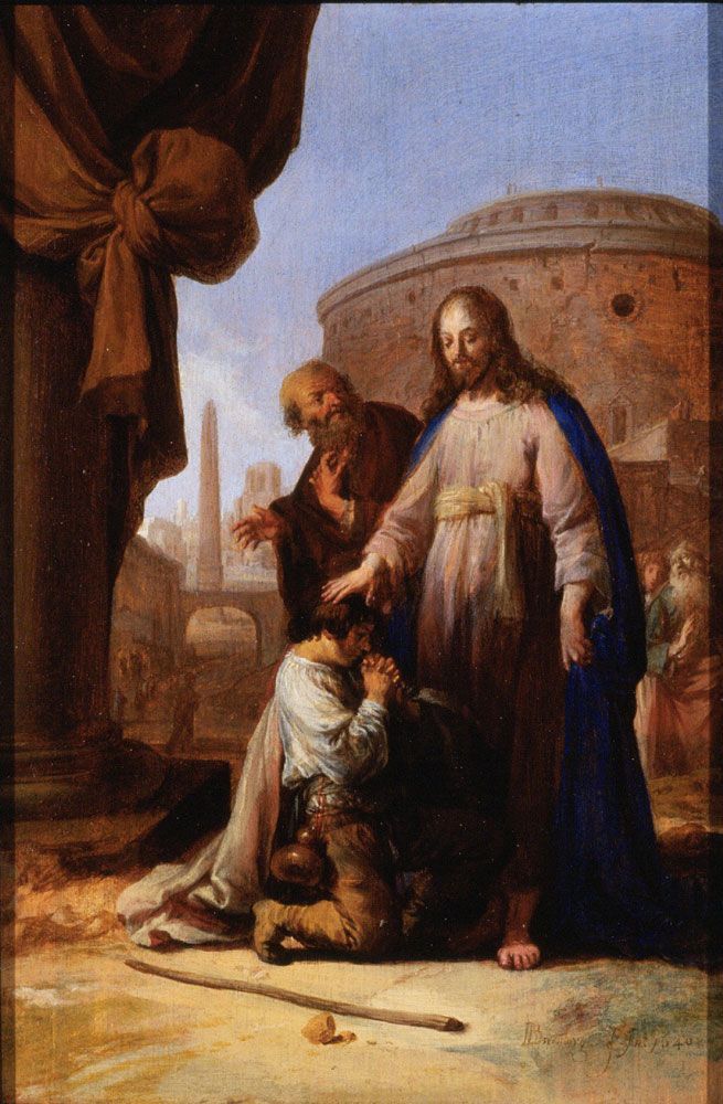 Бартоломеус Брінберг (Bartholomeus Breenbergh), Христос і багатий юнак, близько 1640 року.