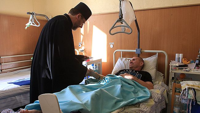 Блаженніший Святослав відвідує Головний військовий клінічний госпіталь, 5 листопада 2019 року.
