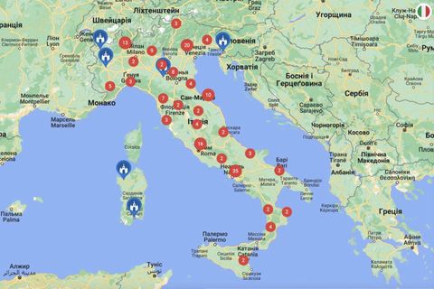 Створено інтерактивну карту громад Апостольського екзархату в Італії