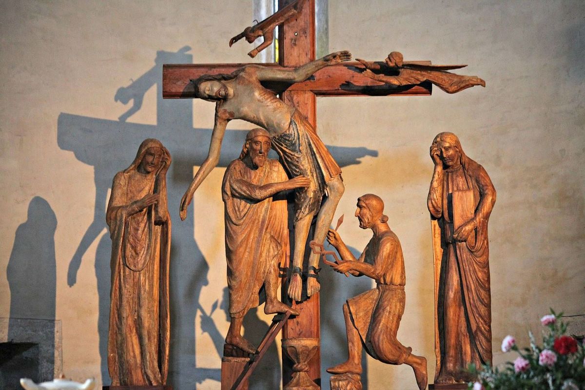 Хрест Господній, початок XIII ст., П'єве ді Санта Марія, Вікопісано (Піза, Італія)