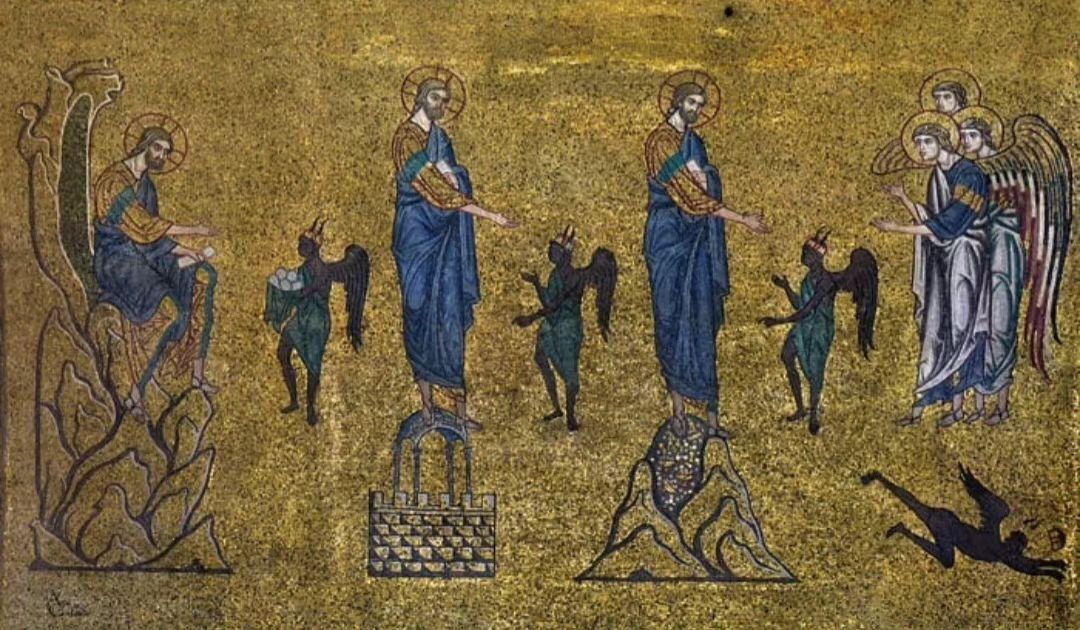 Мозаїка "Спокуси Ісуса", Собор Святого Марка, Венеція (Італія), XII століття