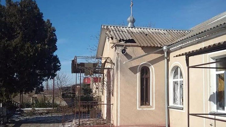 Постраждалий від бомбардування храм у Миколаєві