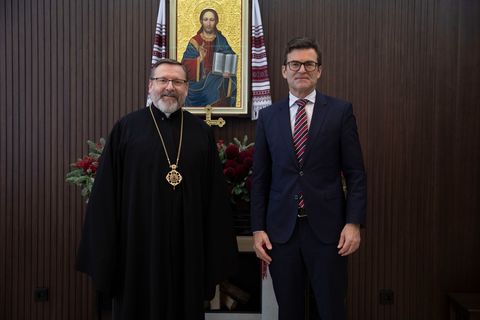 Блаженніший Святослав зустрівся з Послом Німеччини в Україні Гайко Томсом