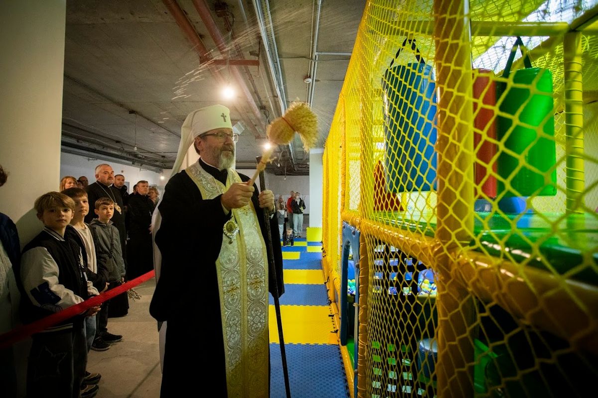 Глава УГКЦ освятив нові простори для дітей і молоді в Патріаршому соборі Воскресіння Христового