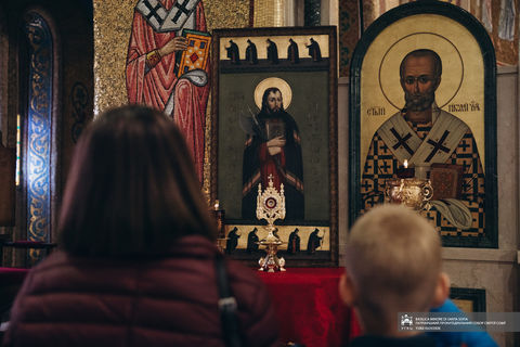 У соборі Святої Софії для почитання була виставлена ікона Святого Йосафата Кунцевича з колекції патріарха Йосифа Сліпого