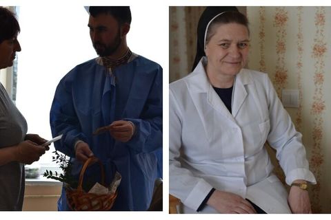 Львівські семінаристи УГКЦ та сестри служебниці відвідують поранених внаслідок бойових дій