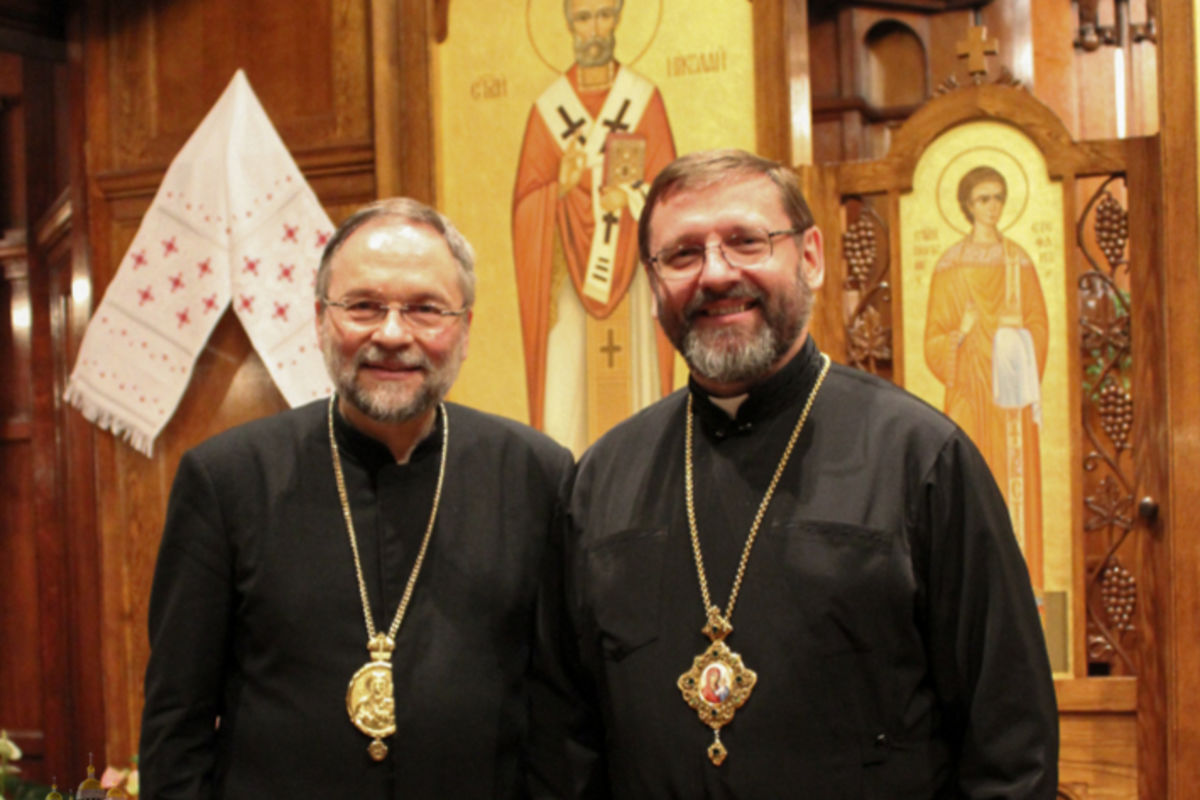 Блаженніший Святослав привітав владику Гліба Лончину із 45-річчям священничих свячень