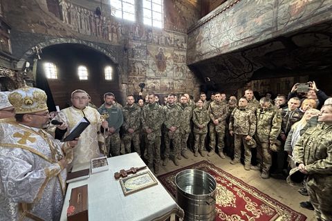 Єпископ Ярослав Приріз посвятив бригаду «Чорний ліс» під заступництво святого Юрія Переможця