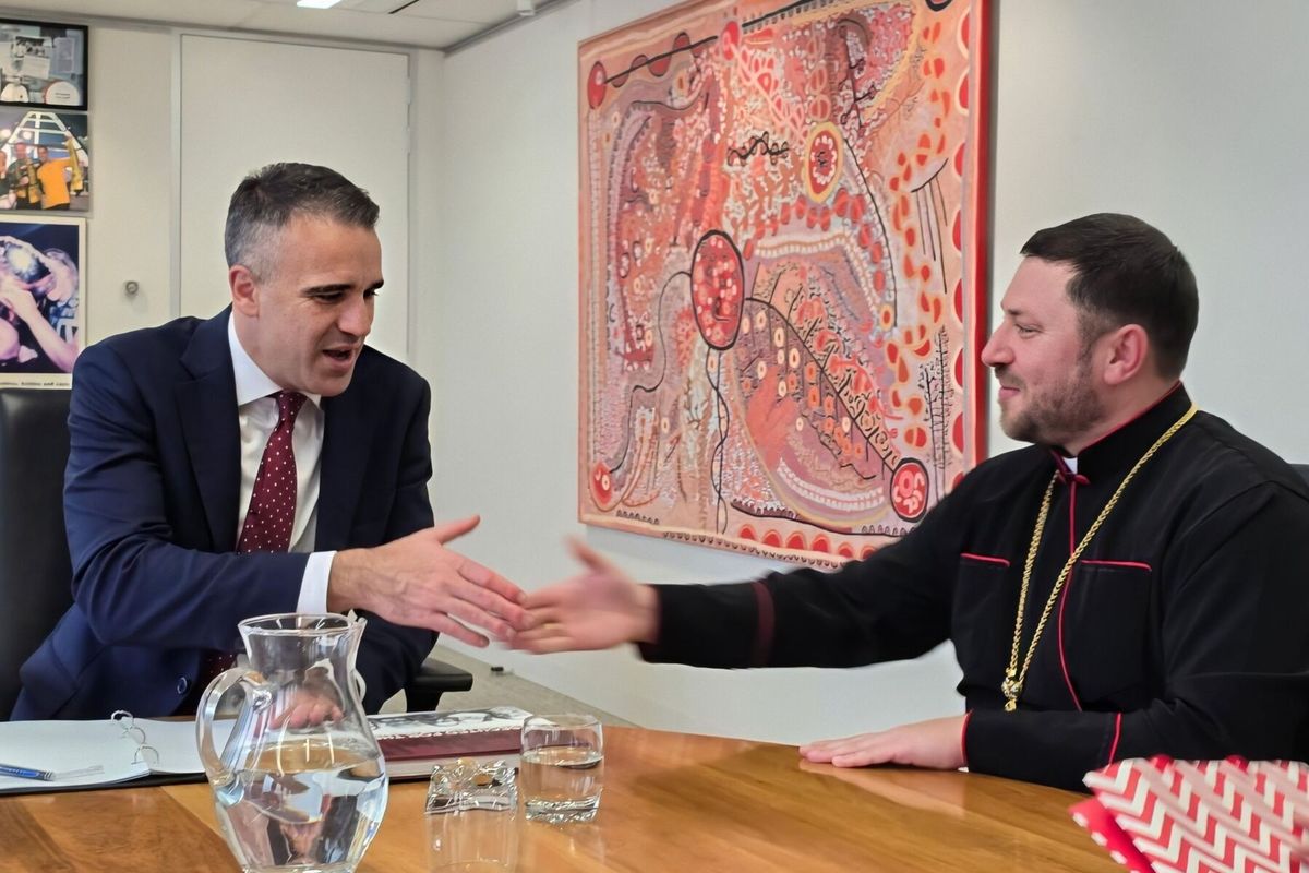 Єпископ Микола Бичок зустрівся з прем’єром Південної Австралії Пітером Малінаускасом