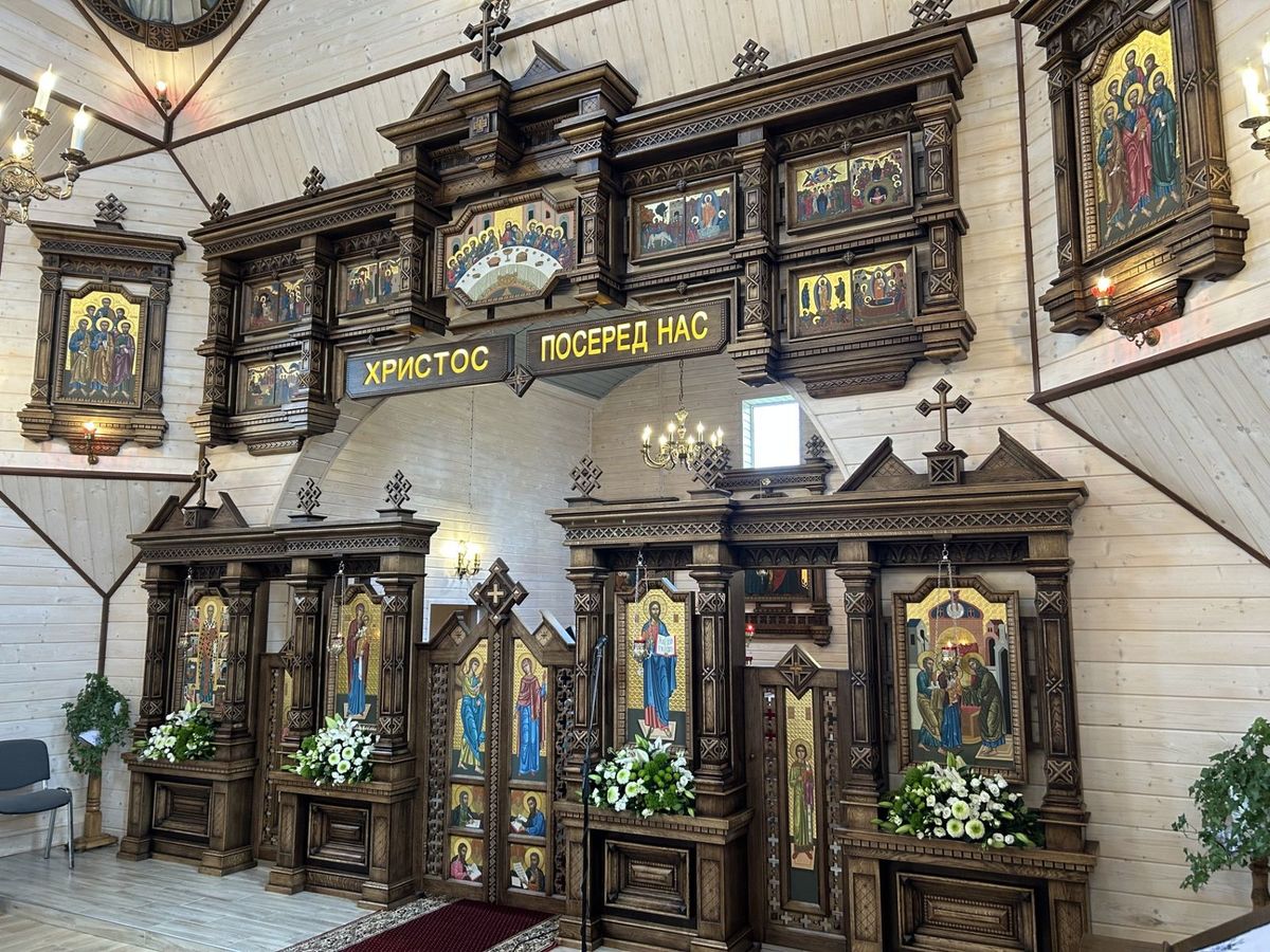 Оновлений іконостас церкви Святих Богоотців Йоакима та Анни. Фото: пресслужба Самбірсько-Дрогобицької єпархії.