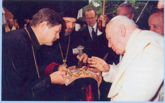 Візит папи Івана Павла ІІ на Аскольдову могилу, 23 червня 2001 року.