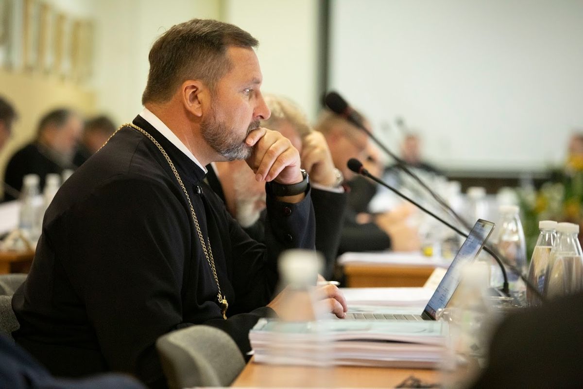 Владика Михайло Бубній під час засідань Синоду Єпископів УГКЦ 2023 року