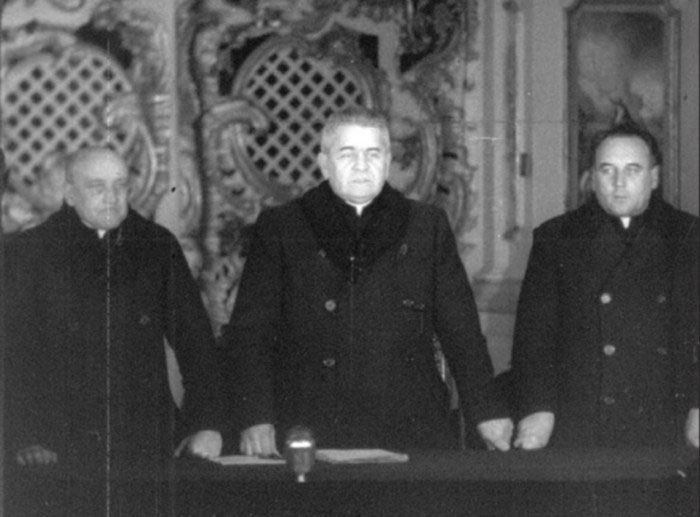 Антоній Пельвецький, Гавриїл Костельник, Михаїл Мельник. Львівський собор УГКЦ, 1946 рік