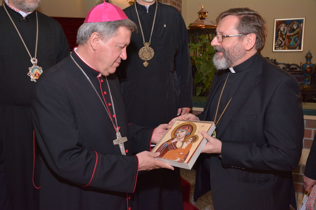 The head of the UGCC and Bishops of the Permanent Synod met with the Archbishop of Wrocław_1