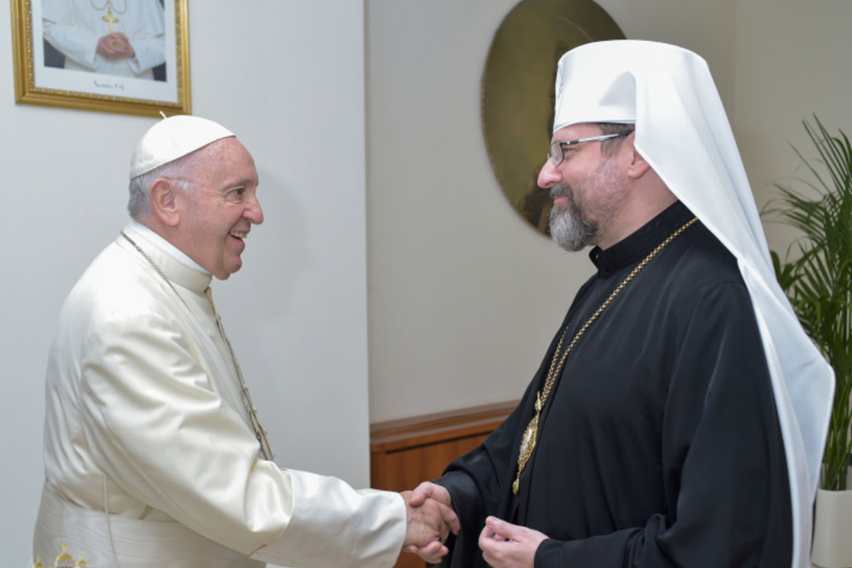 Блаженніший Святослав подякував Папі Франциску за молитву за мир в Україні і світі