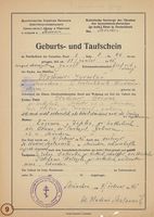 Свідоцтво про Хрещення видане о. Маланчуком (1945).