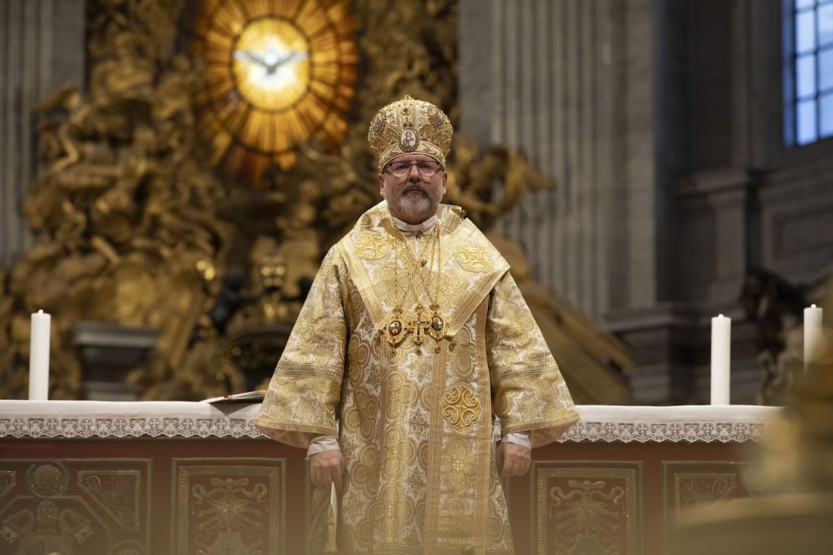 Блаженніший Святослав під час Ювілейної прощі Української Греко-Католицької Церкви до базиліки Святого Петра у Ватикані, 28 червня 2025 року. Фото: Олександр Савранський.