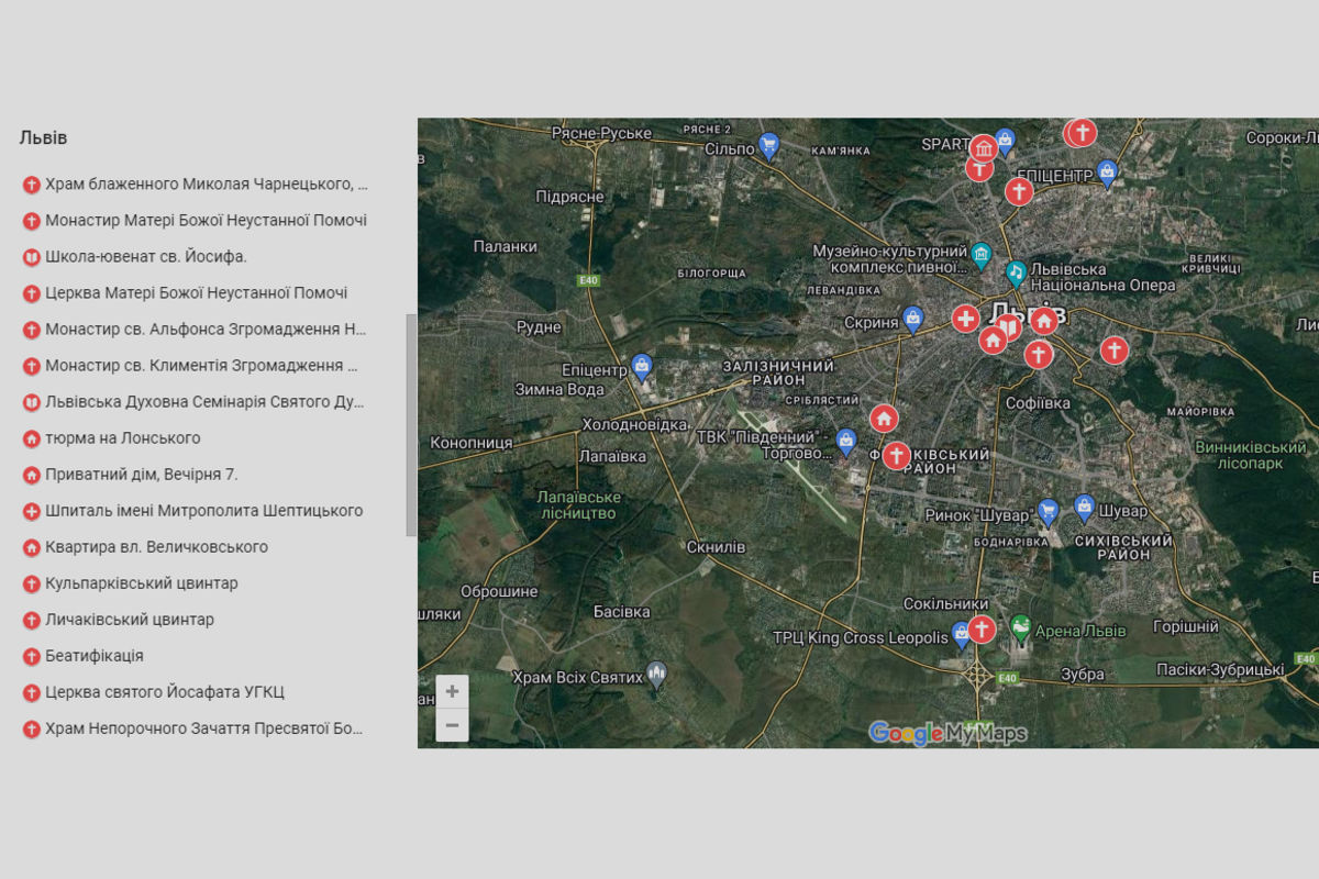 У мережі з’явилася інтерактивна мапа слідами священномученика Миколая Чарнецького