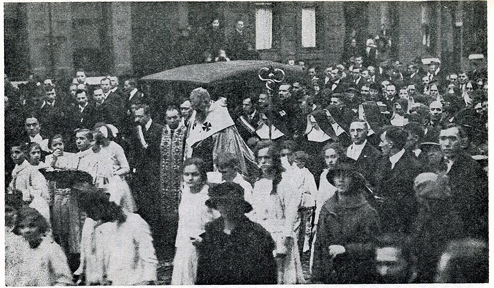 Митрополит Андрей Шептицький під час візиту до Філадельфії, 1921 р. (Архів Філадельфійської Архиєпархії)