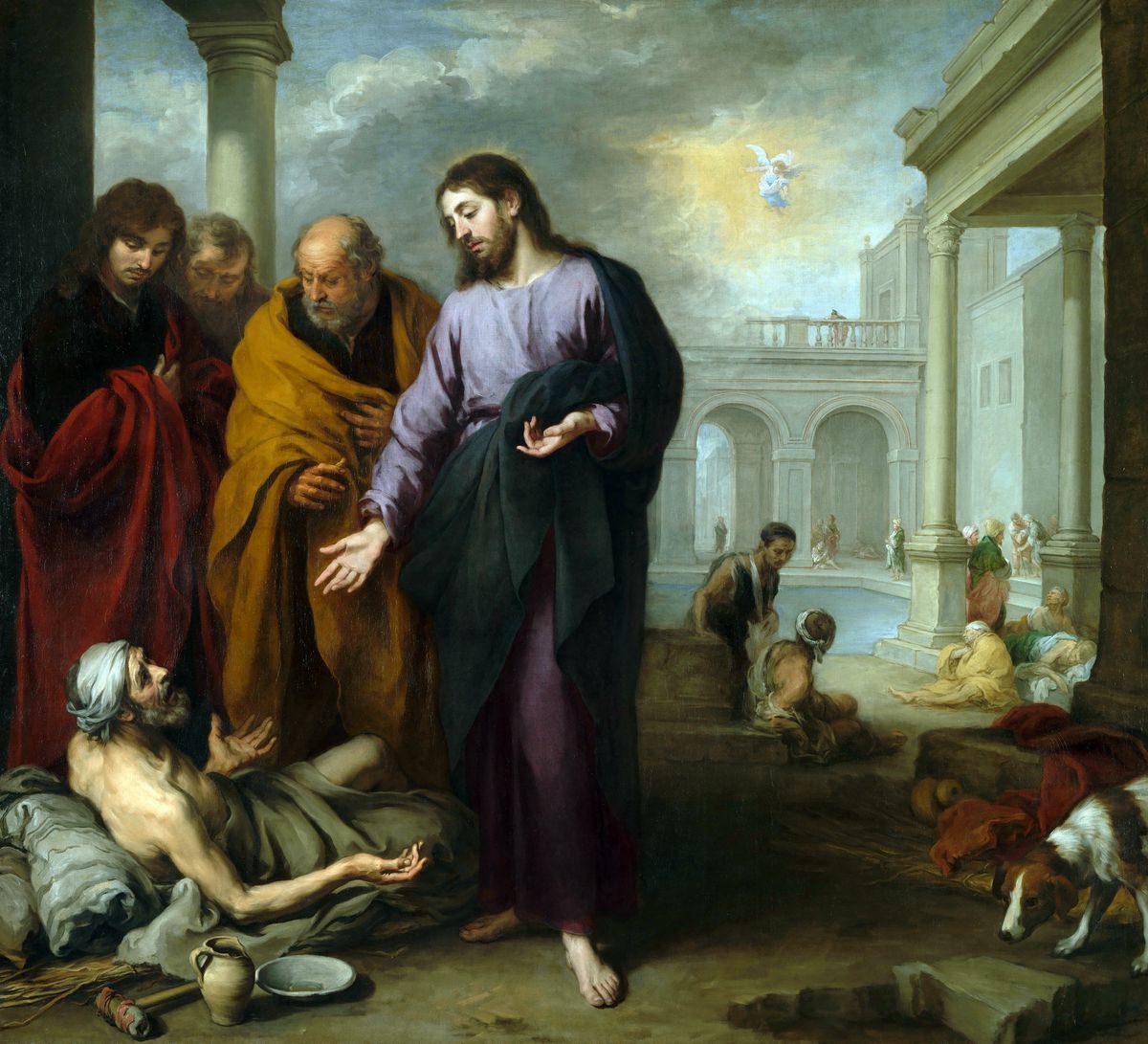 Бартоломе Естебан Мурільйо (Bartolome Esteban Murillo). Зцілення паралітика біля купелі Витесда. 1667-70