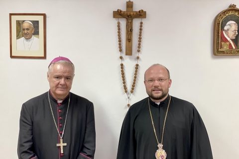 Голова Пасторально-міграційного відділу зустрівся з єпископом Кишинівським РКЦ