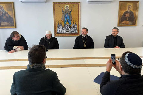 Глава УГКЦ зустрівся в Києві з делегацією релігійних лідерів зі США, Великобританії та Польщі