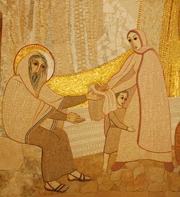 Мозаїка "Пророк Ілля і вдова із Сарепти"