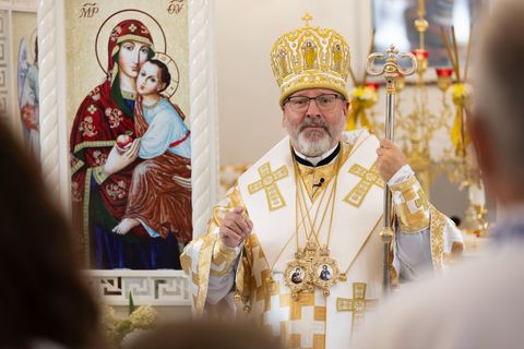 «Христос — наріжний камінь»: Проповідь Блаженнішого Святослава в церкві Святої Софії — Премудрості Божої в селі Петропавлівська Борщагівка у 13-ту неділю після Зіслання Святого Духа