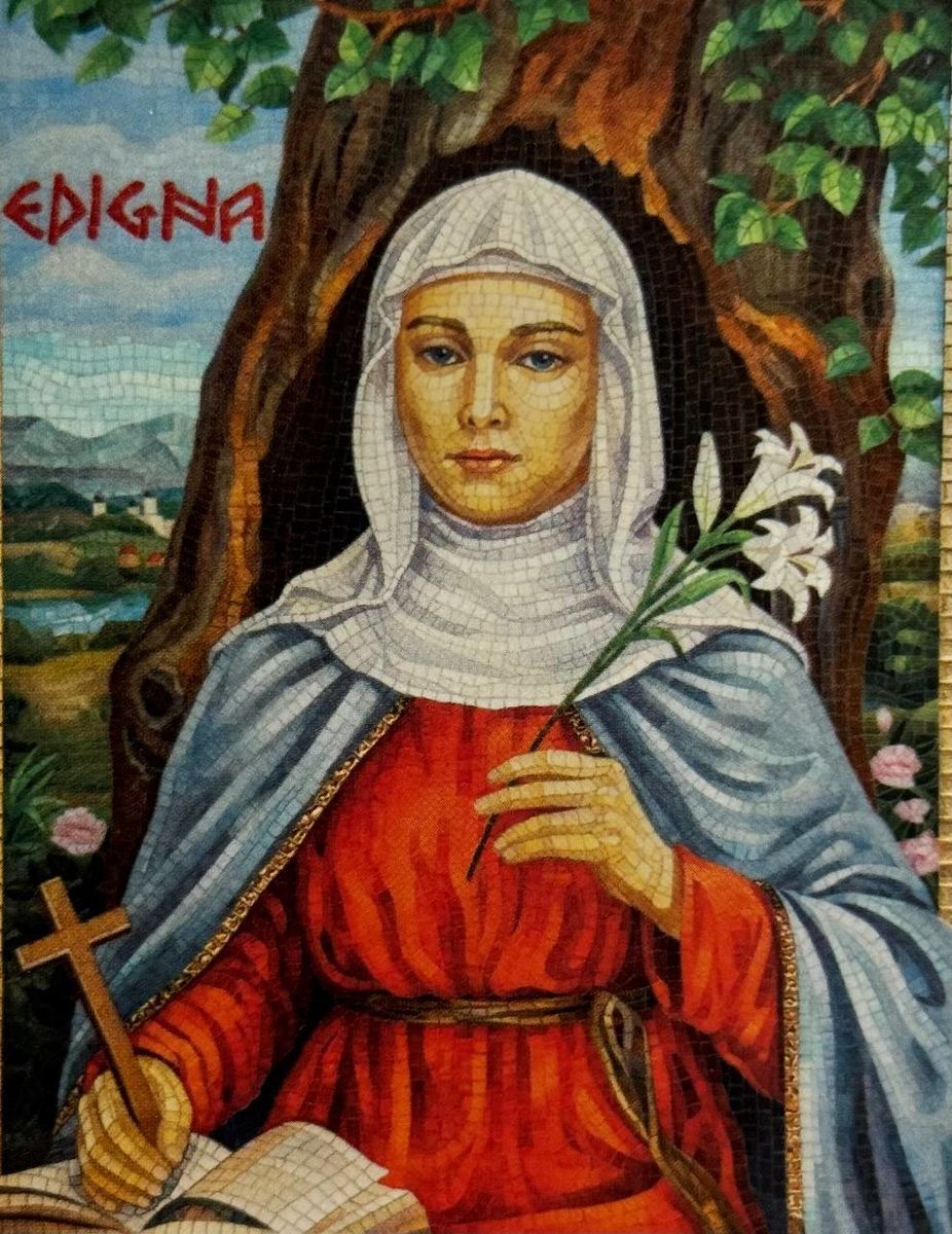 Мозаїка з зображенням блаженної Едігни у київському соборі Святої Софії.