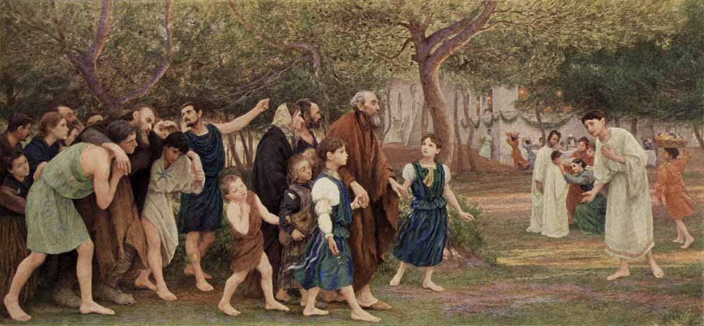 Євген Бурнард (Eugène Burnand), Деталь картини "Запрошення на бенкет", 1899 рік.