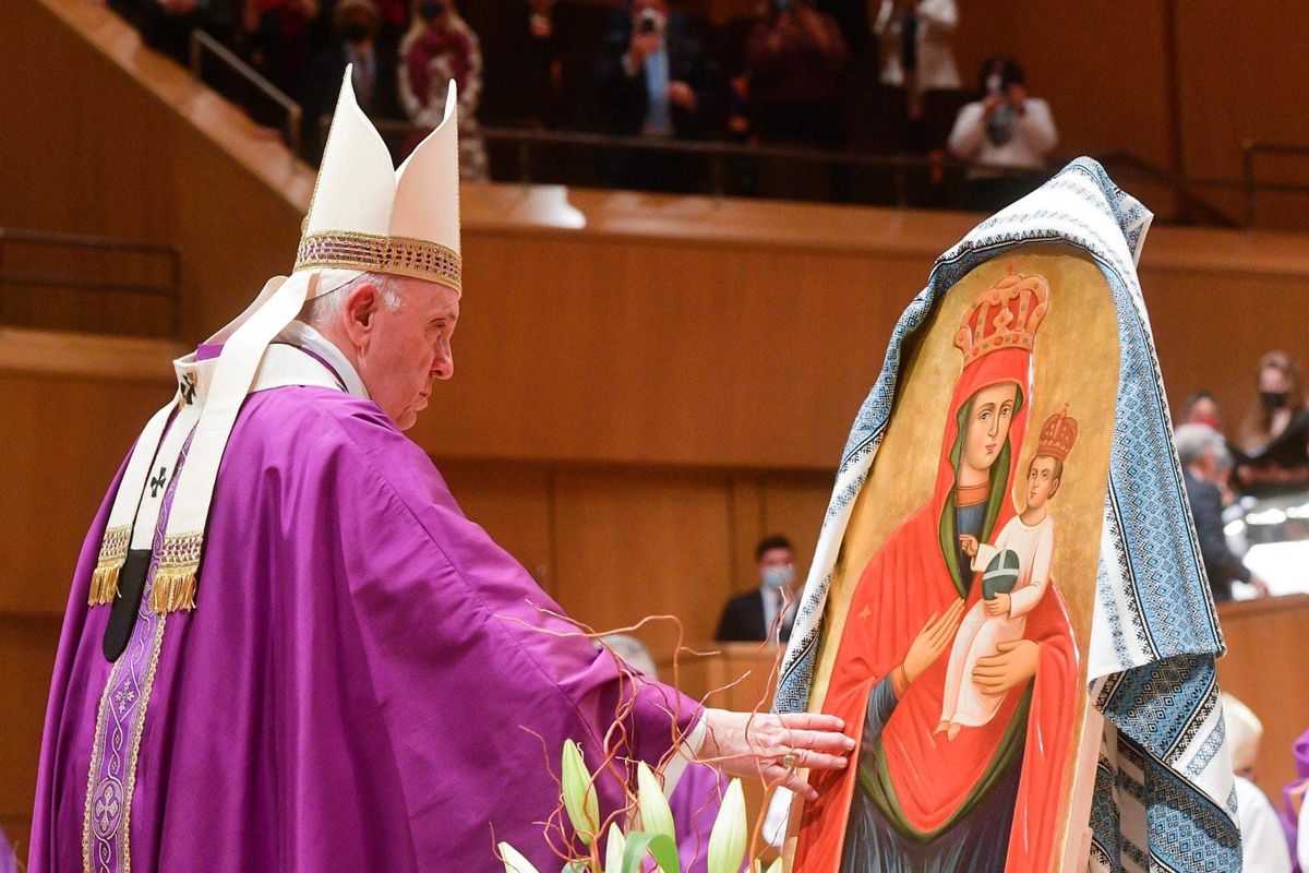 Українська ікона Пресвятої Богородиці «Джерело Милосердя» супроводжує Папський візит до Греції