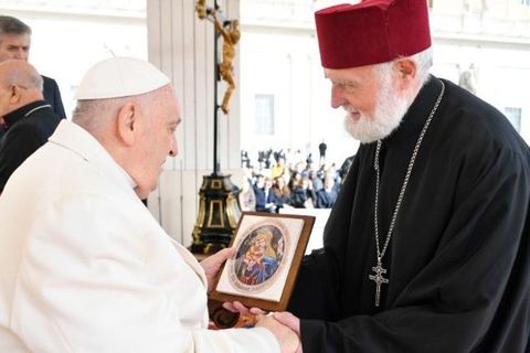 Білоруські греко-католики передали Папі копію ікони Божої Матері Жировицької
