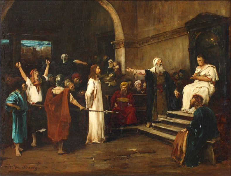 Мігай Мункачі (Mihaly Munkacsy), Христос перед Пилатом, 1881 рік.